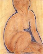 Amedeo Modigliani Crouched Nude Sweden oil painting artist